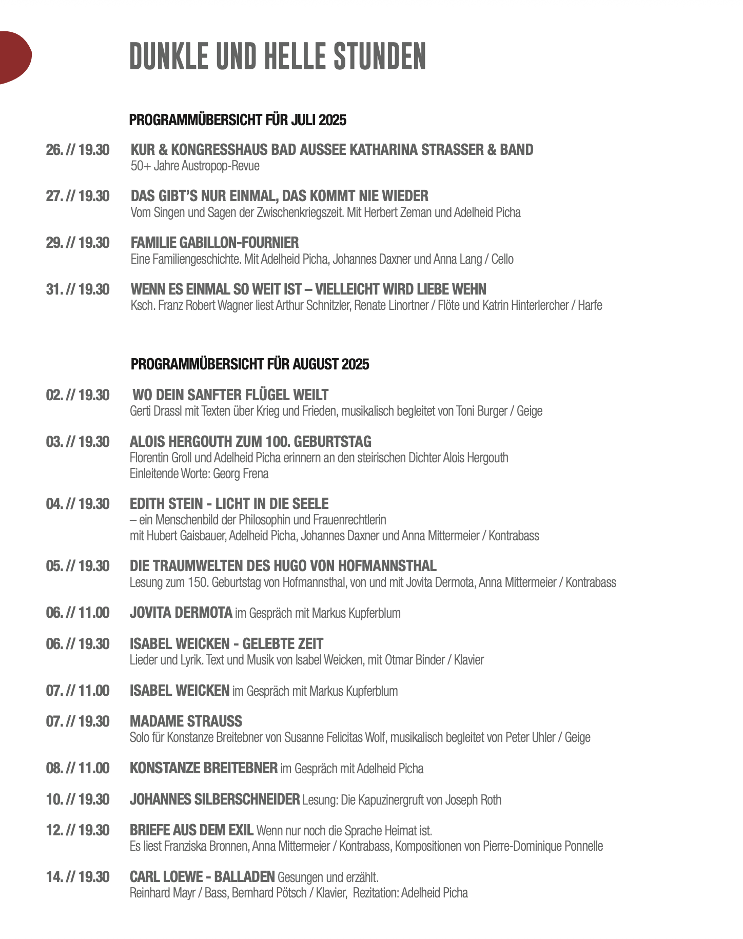 Programm Arche 25